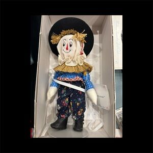 Madame Alexander Scarecrow Doll with Black Hat and Blue Shirt